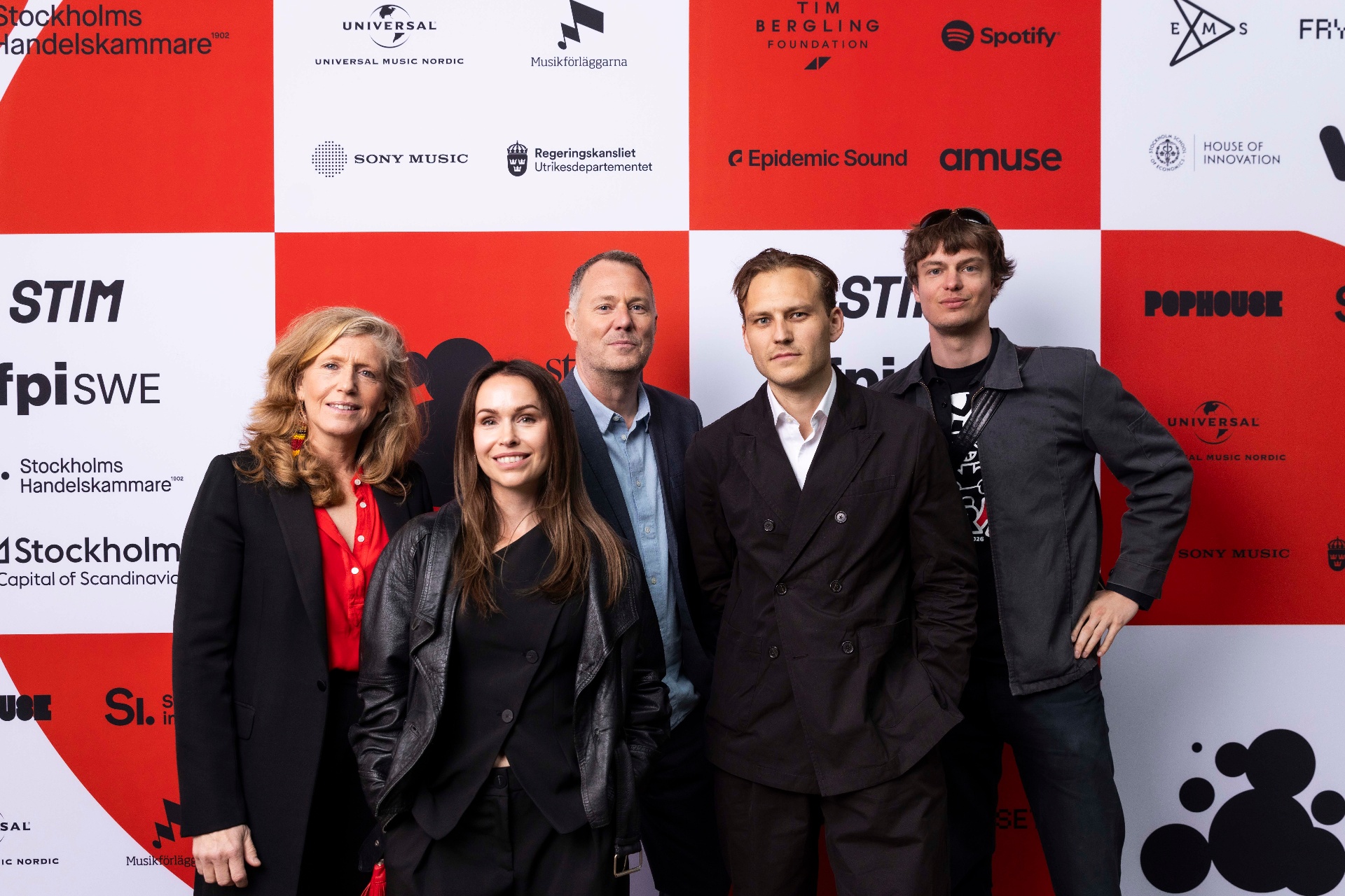 Founder Johan Seidefors with the founding team of Stockholm Music Week